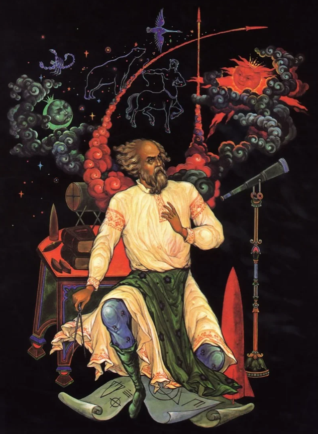 Калерия и Борис Кукулиевы, Циолковский в палехе, 1980–70‑е
