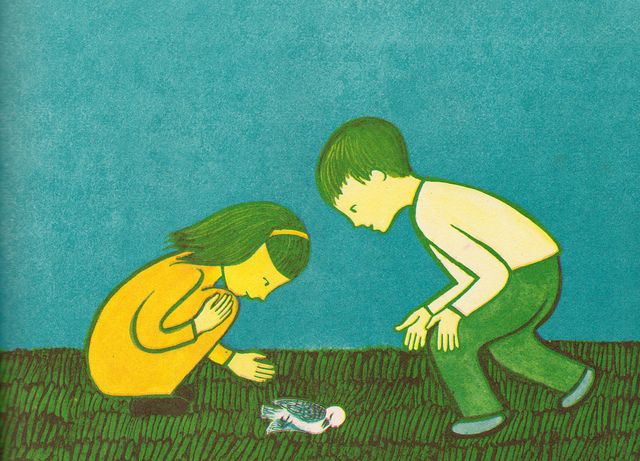 Иллюстрации Реми Чарлипа к книге Маргарет Уайз Браун «Мертвая птица».