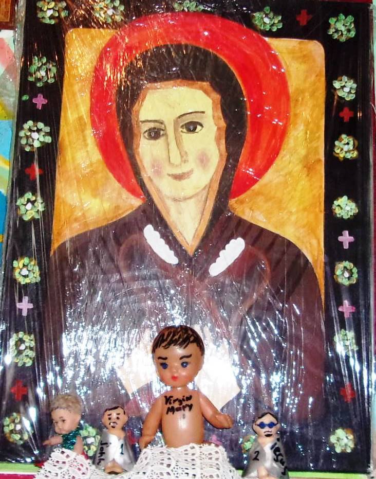 "Мария Александрийская" 60-80 см. холст на чертежном планшете, масло. 2010 г.