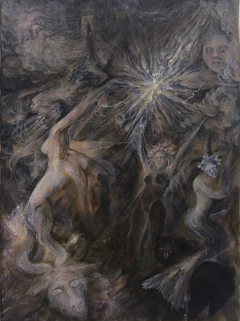 Даша Кузнецова, Приход весны, 2020, 34 x 45 x 4 см, живопись маслом на деревянной доске