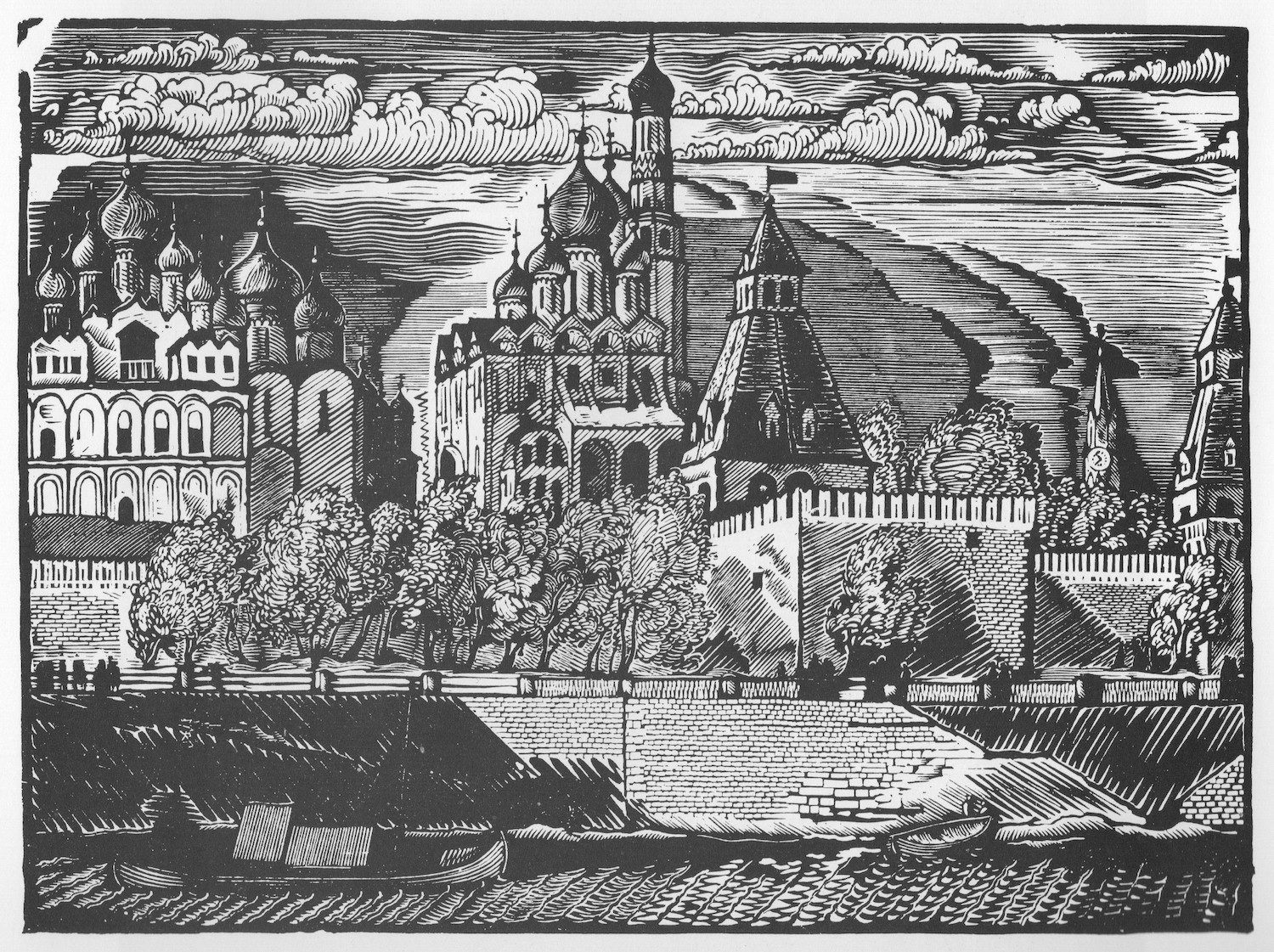 Алексей Кравченко. Кремль. Благовещенский, Успенский и Архангельские соборы. 1923 год