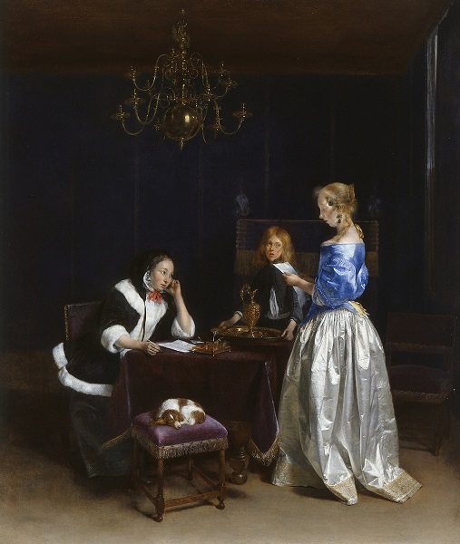 Терборх, Герард Письмо (1660). 79х68 см,Королевская коллекция, Лондон, Англия