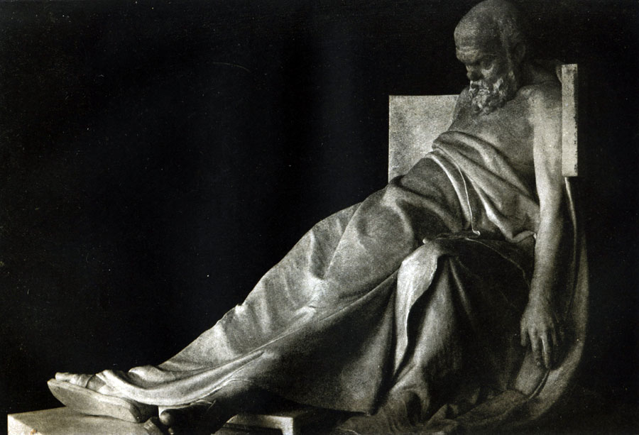 Смерть Сократа, 1875. Скульптор - Марк Антокольский.