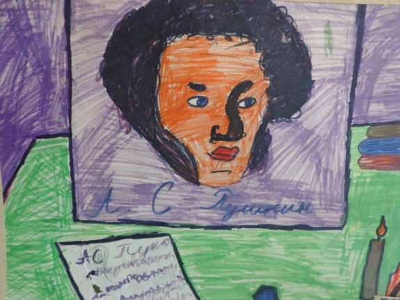 Вадим Шарипов (8 лет), «Портрет А. С. Пушкина», 2015. URL: https://www.maam.ru/concurs/150/view_photo/128431
