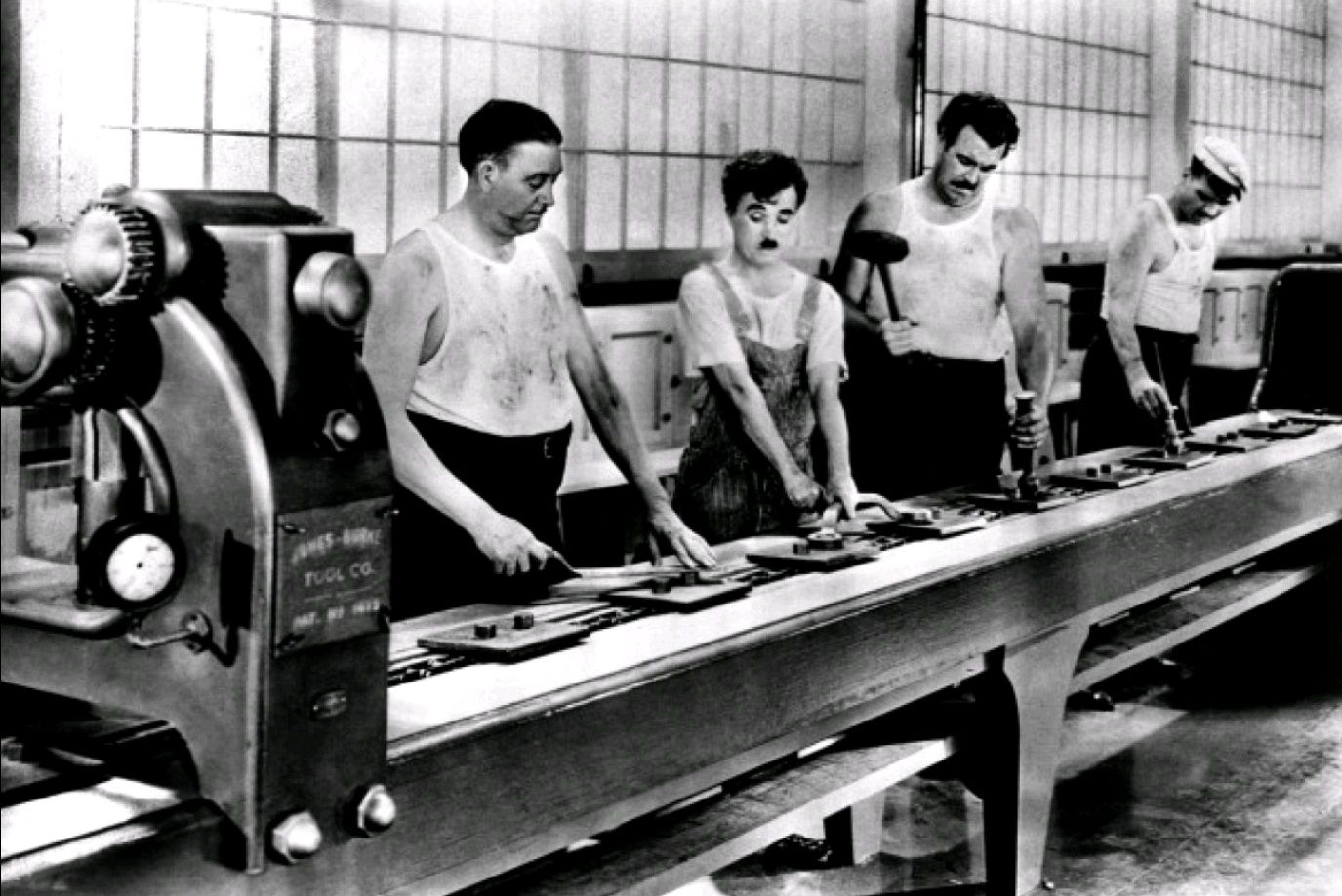 Кадр из фильма «Новые времена» (Modern Times, 1936, США)
