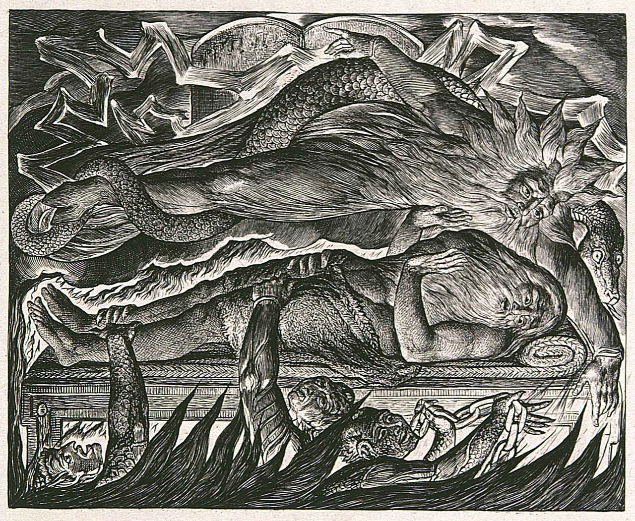 William Blake. Illustration of the book of Job (composed 1823-26)