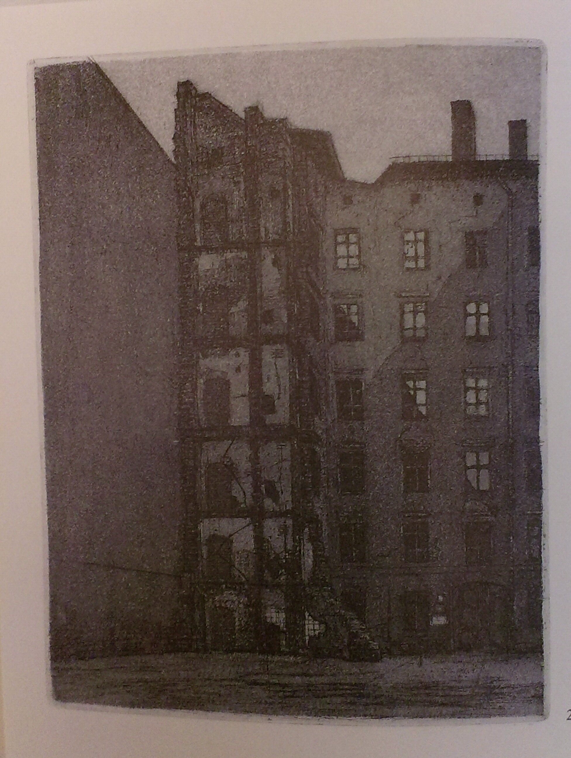 Дом на заднем дворе, без бокового крыла. 1981. 25х19,2 см.