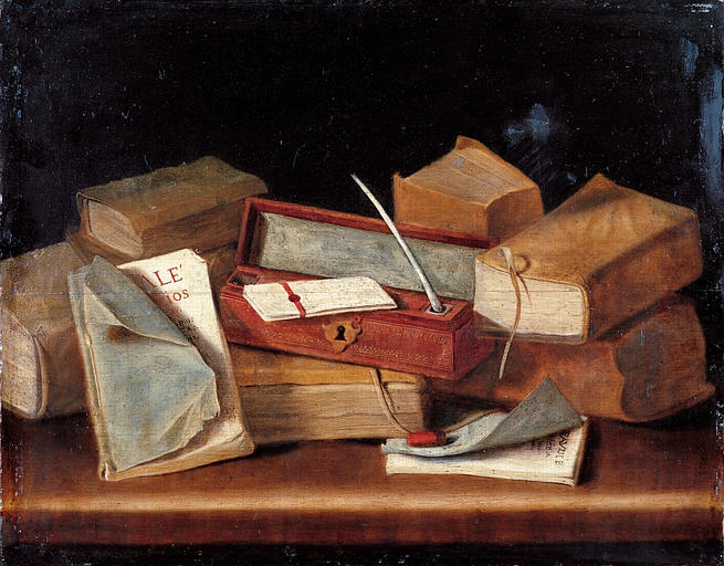 Натюрморт с книгами. Прип. Ж. Бизе, ок. 1650