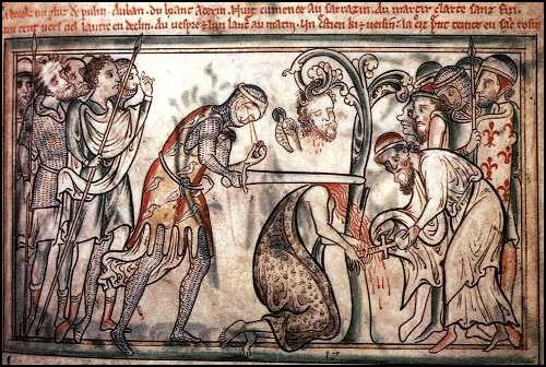 Мэтью Пэрис. Казнь Святого Албана. c.1250.
