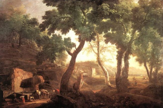 Риччи М. «Пейзаж с лошадьми». Венеция, ок. 1720. Галереи Академии