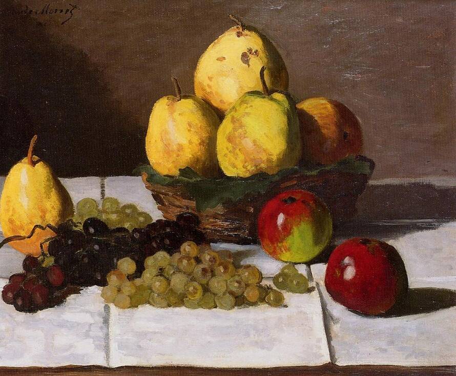 Натюрморт с грушами и виноградом (1867) Клод Моне