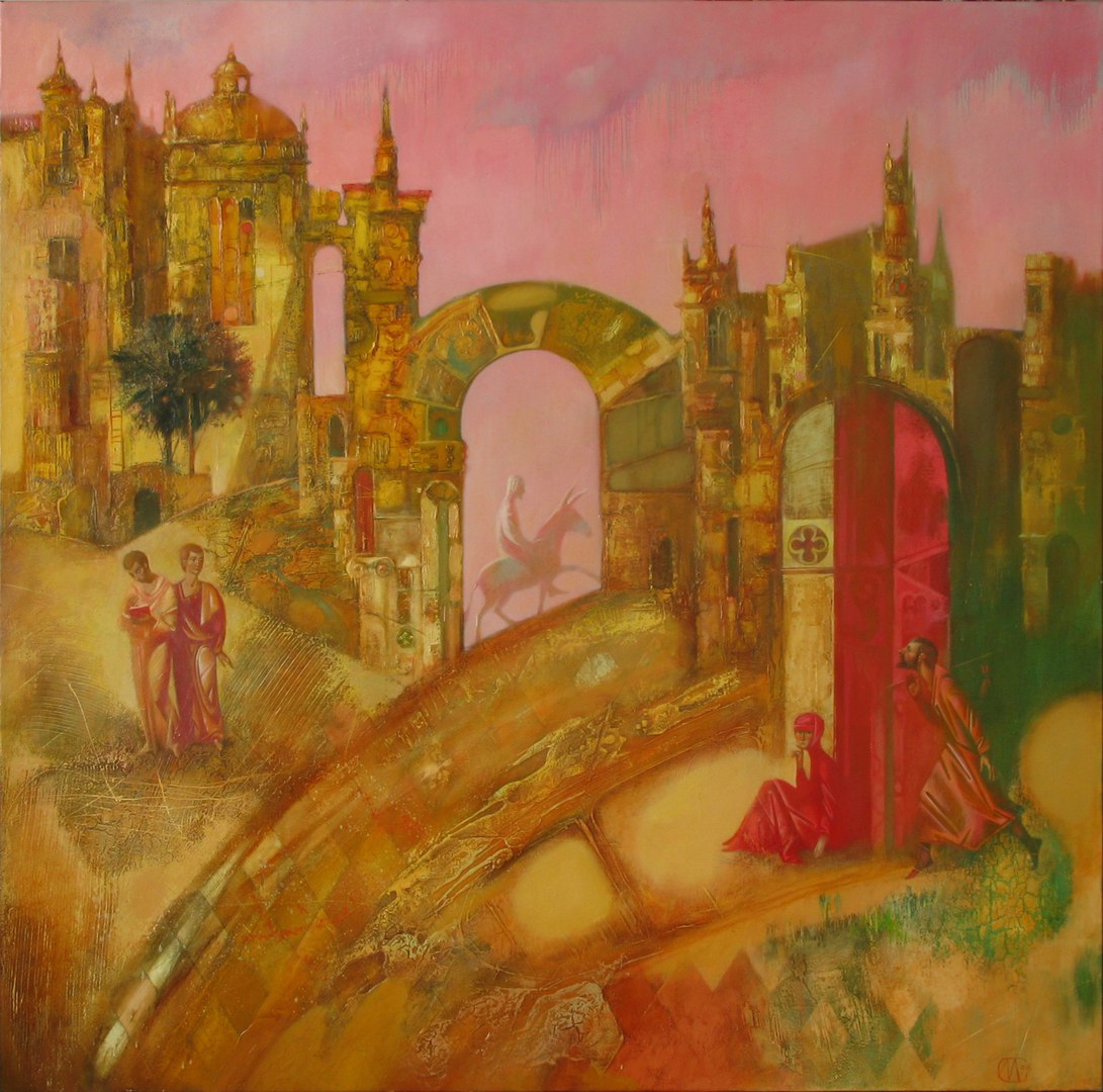 «Путь в вечный город». Холст, масло. 200 х 200. 2008.