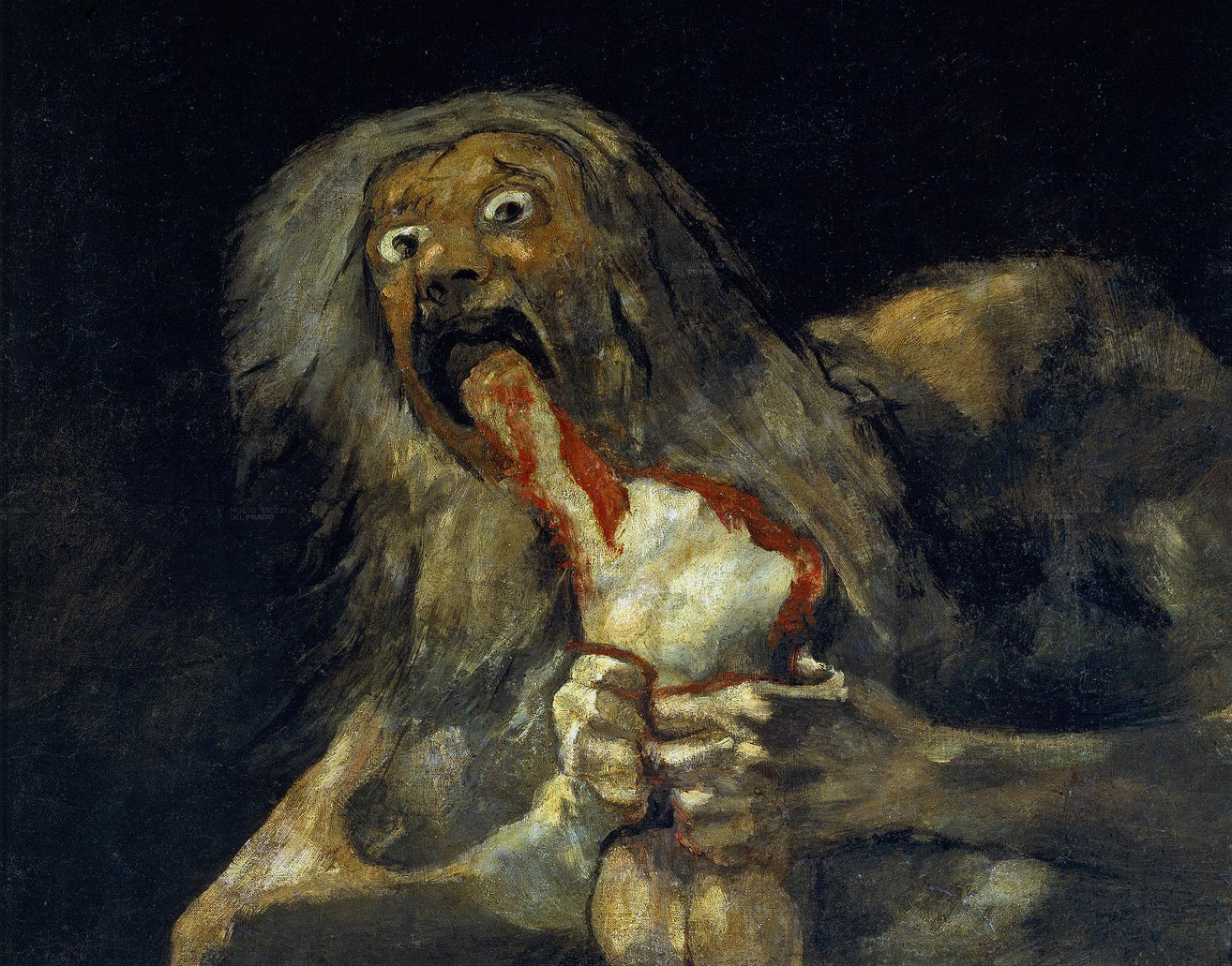 Франсиско Гойя, «Сатурн, пожирающий своего сына», 1819-1823