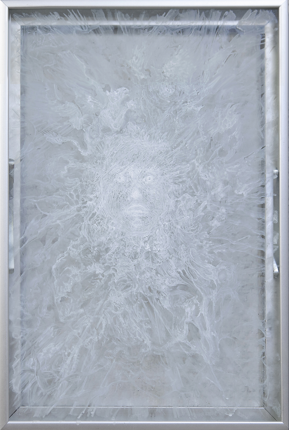 God / Бог, 2018, oil painting on glass / масляная живопись на стекле, 30,5 x 21 cm
