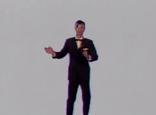 Кадр из клипа Talking Heads «Once in A Lifetime»