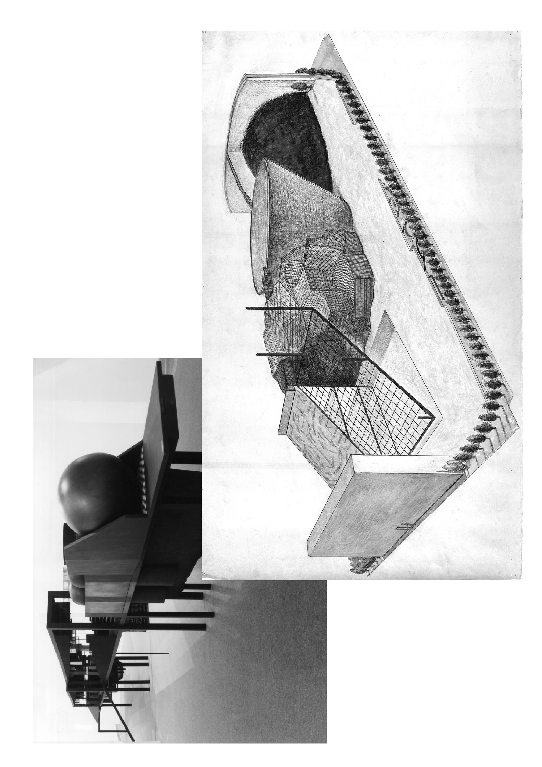 «The Process in Question/Bridge of Reversible Destiny» (1973-89) + «Container for Mind-Blank-Body» (1984). Courtesy: http