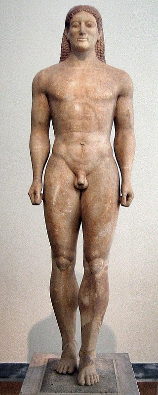 Kouros of Parian marble, (Greece), circa 530 BC, National Archaeological Museum of Athens