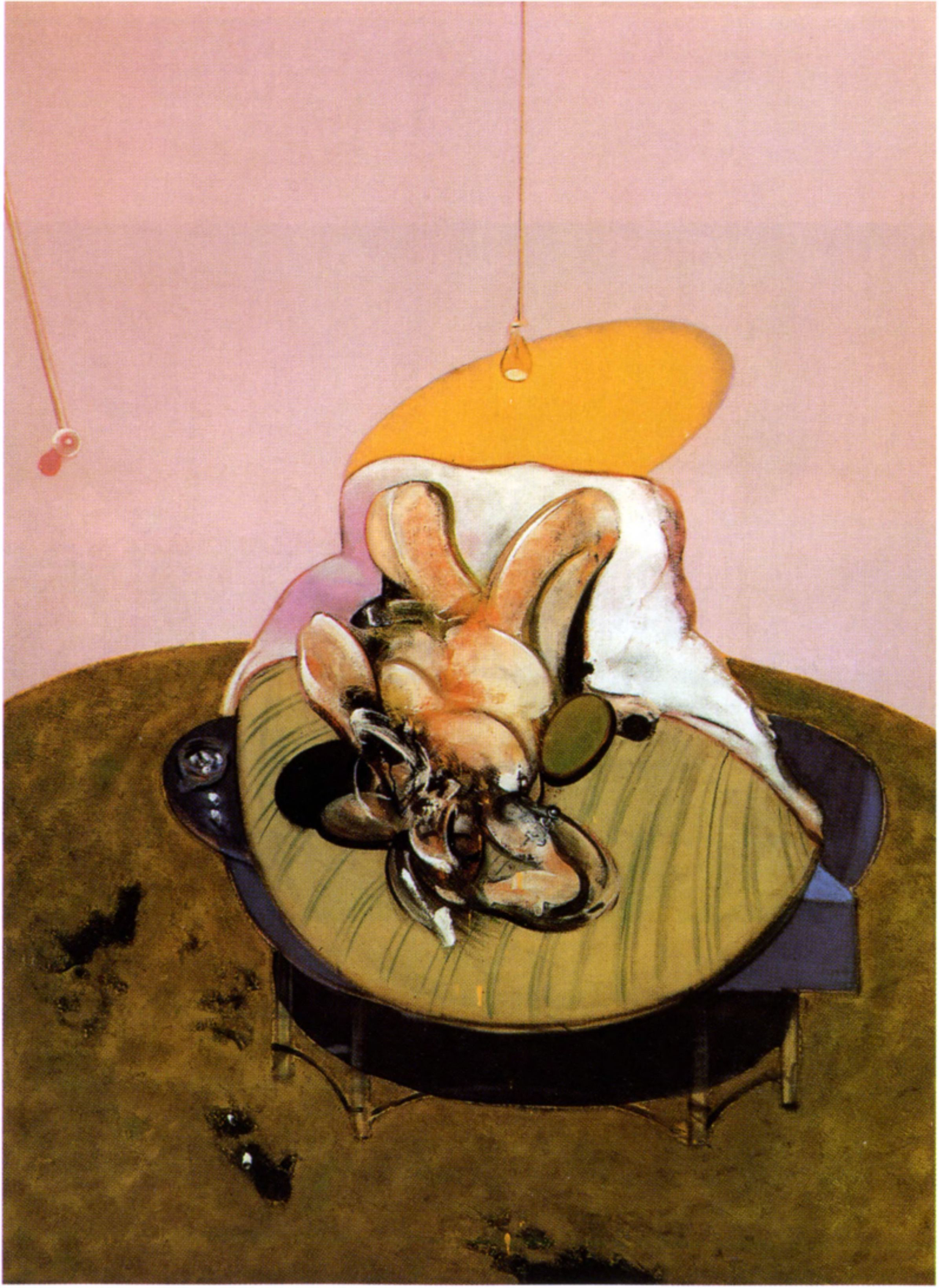 Ф. Бэкон. Лежащая фигура. 1969. Масло на&nbsp;холсте, 198×147.5&nbsp;см.