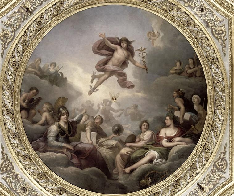 Корнель, Мишель Меркурий, распространяющий свое влияние на&nbsp;искусство и&nbsp;науку (около&nbsp;1672), Большие апартаменты Версальского дворца