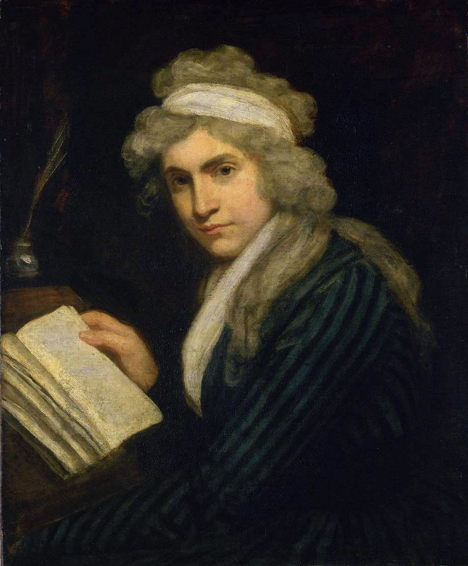 Мэри Уолстонкрафт с&nbsp;книгой, портрет Джона Опи, ок. 1791&nbsp;г.