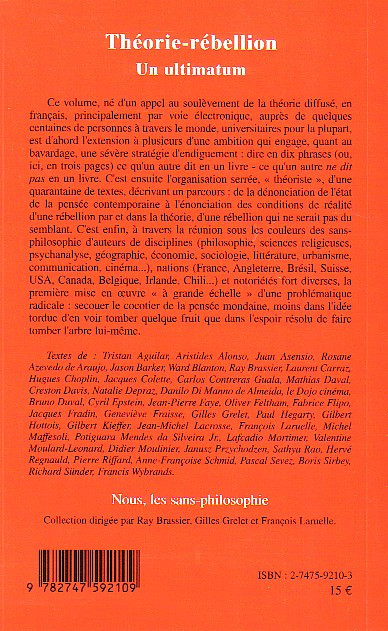 См. в рус. пер. некоторые тексты из сб. Теория-восстание. Ультиматум (2005, L’Harmattan), а также тексты Катерины Колозовой, опубликованные на сайтах ONPhI и sans-philosophie.net.