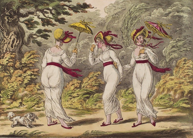 Джеймс Гилрей, Три грации на&nbsp;сильном ветру (1810)