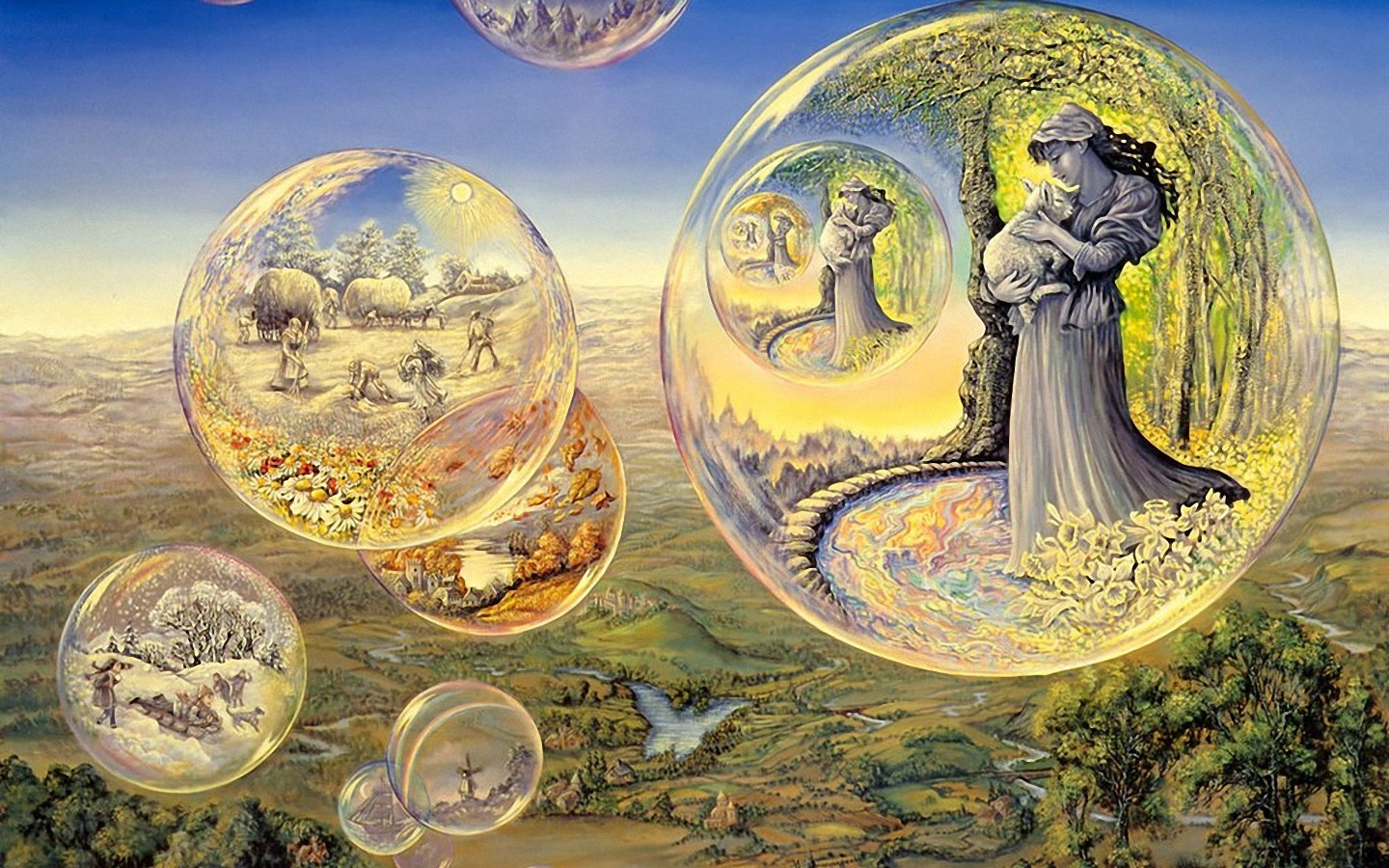 В&nbsp;картинах весьма популярной эзотерической художницы Жозефины Уолл сами воспоминания являются пузырями.