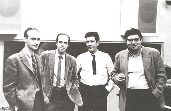 Слева направо: Крисчен Вульф, Эрл Браун, Джон Кейдж, Мортон Фелдман