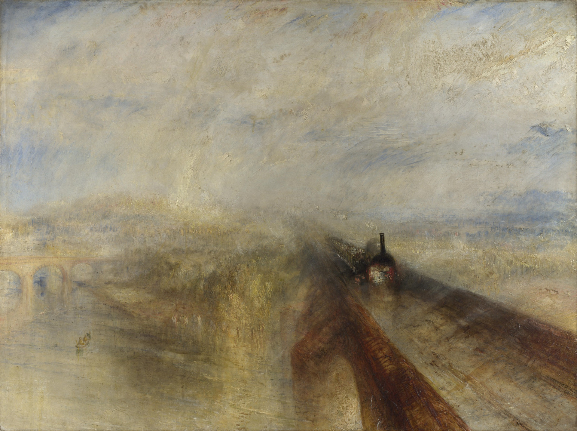 Joseph Mallord William Turner. Rain, Steam and Speed. The Great Western Railway, 1844.