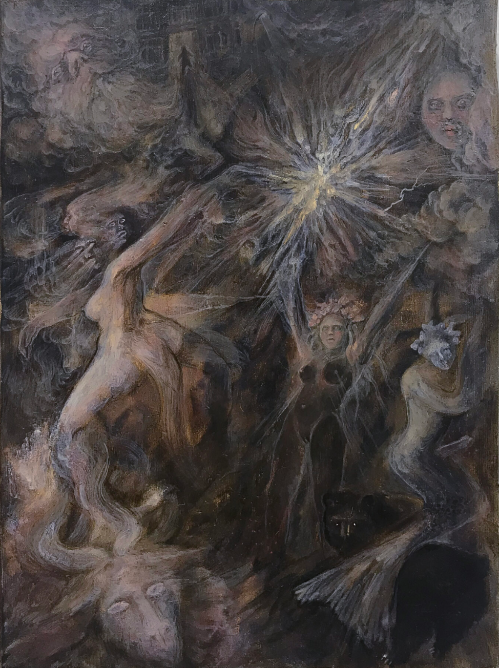Даша Кузнецова, Приход весны, 2020, 34×45 x 4&nbsp;см, живопись маслом на&nbsp;деревянной доске