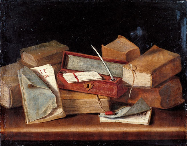 Натюрморт с&nbsp;книгами. Прип.&nbsp;Ж. Бизе, ок. 1650