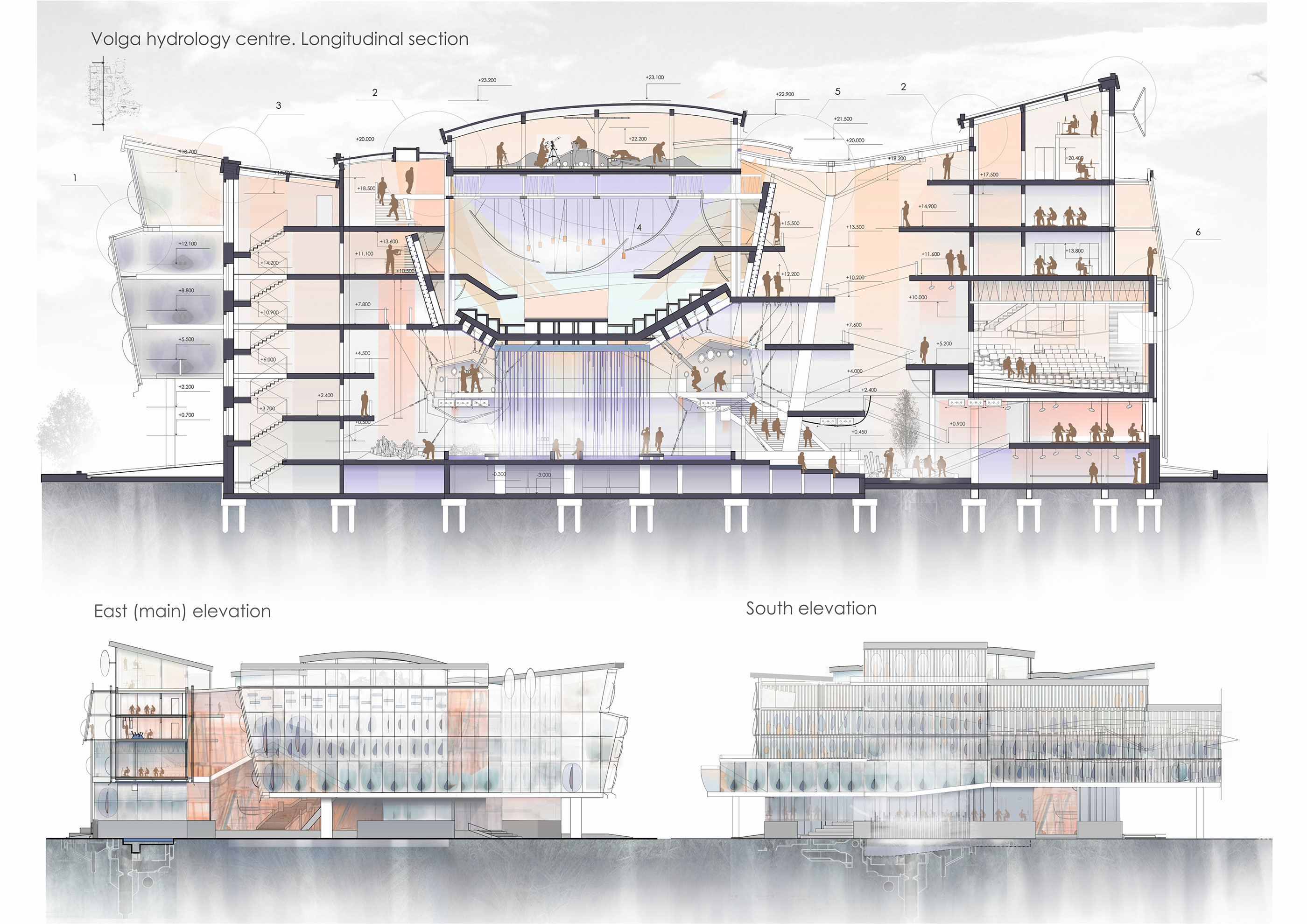 Volga Hydrology Centre drawings