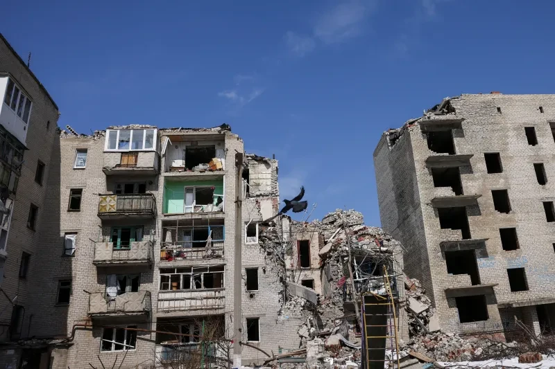 Разрушенные здания в&nbsp;Часовом Яру, Украина, апрель 2023&nbsp;г.