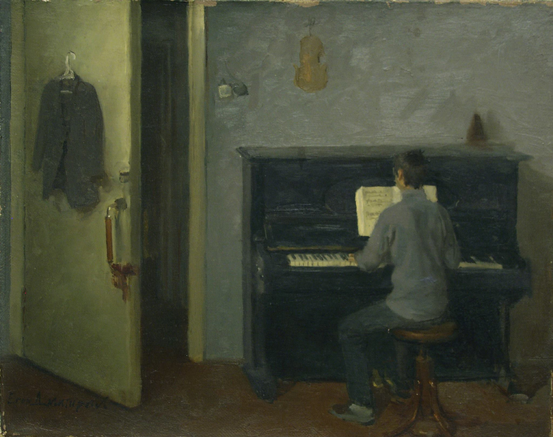 «Урок музыки», холст, масло, 35×45, 2001. 