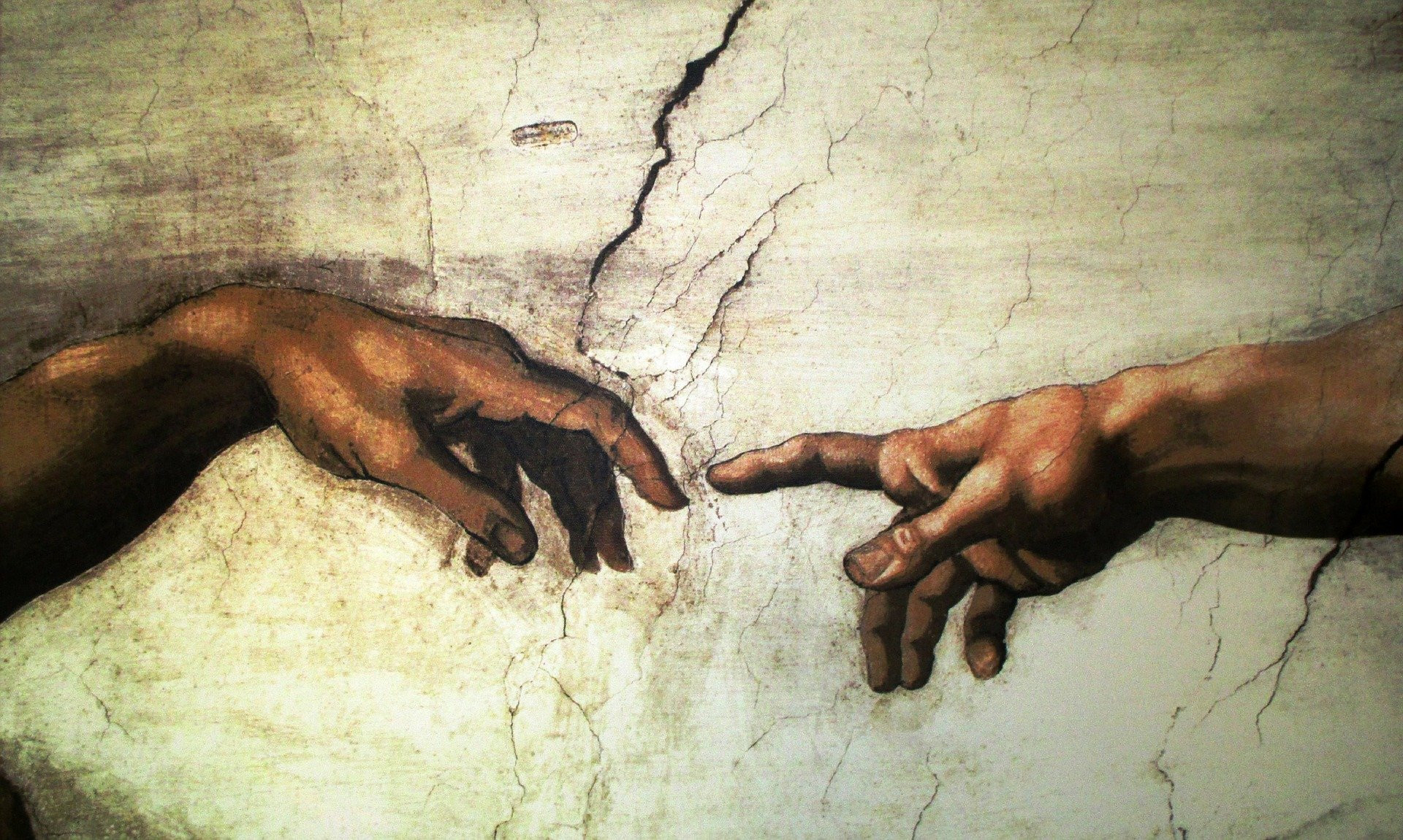 Фрагмент фрески Микеланджело «Сотворение Адама», написанной около&nbsp;1511&nbsp;г.