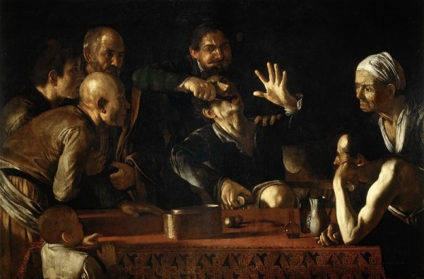 Микеланджело де Караваджо Зубодер (1609) Холст, масло, 194,5×139,5&nbsp;см Палаццо Питти, Флоренция