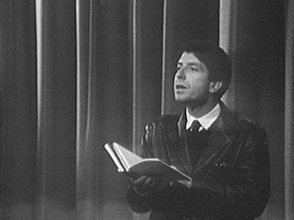 Leonard Cohen reards his poetry in 1966