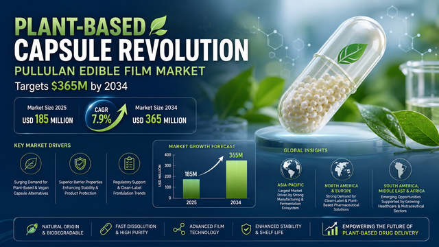 Pullulan Edible Film Market Set to Double by 2034 as Vegan Capsule Demand Soars