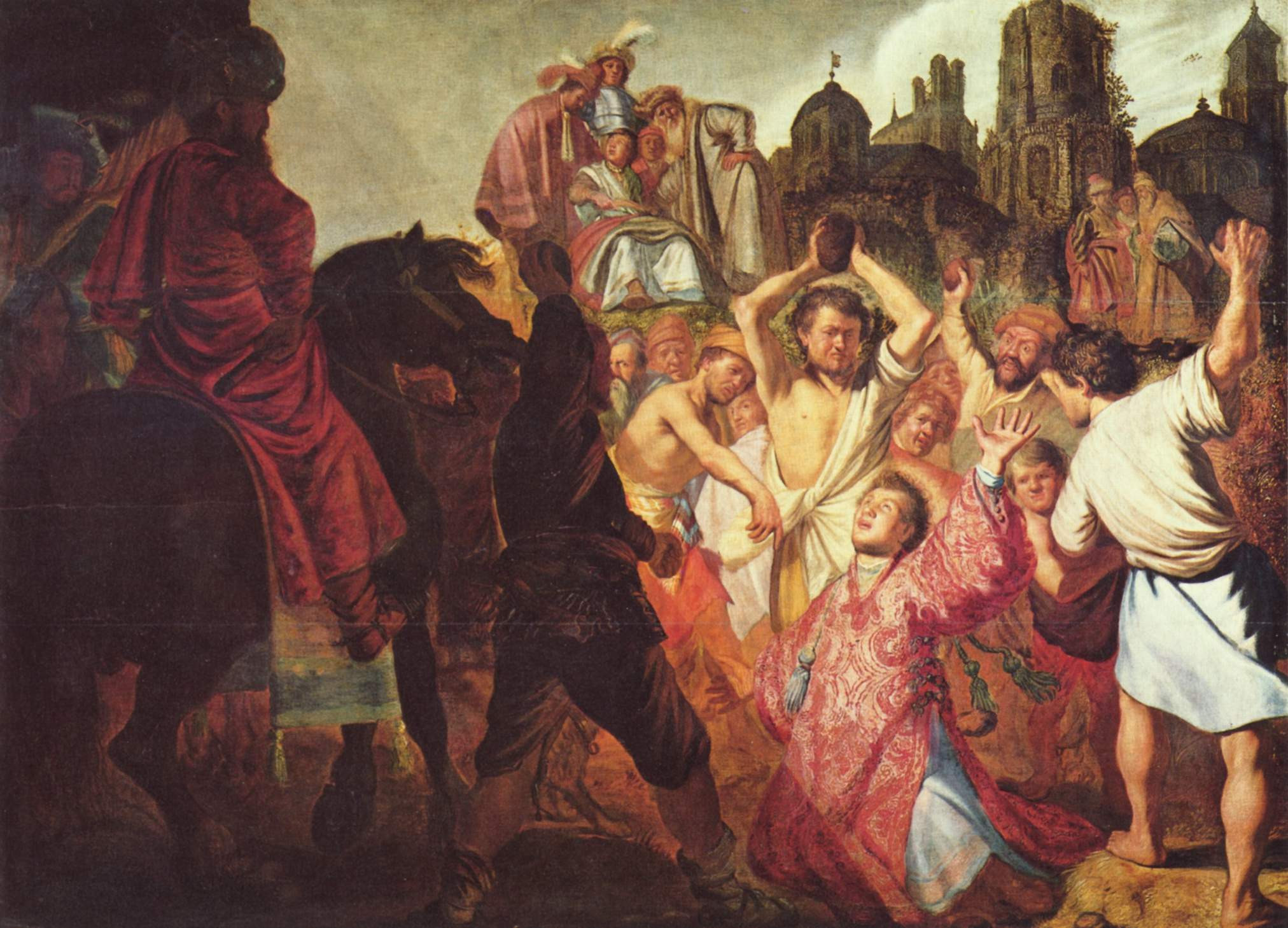 Рембрандт «Избиение святого Стефана» (1625)