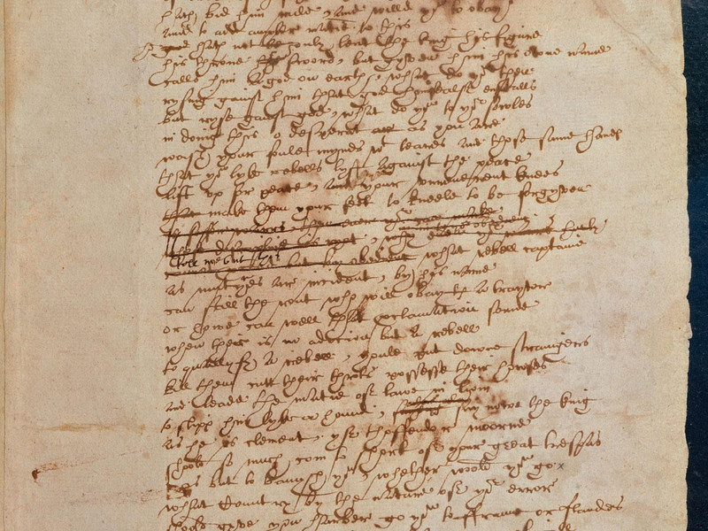 Shakespeare’s handwriting. British library.