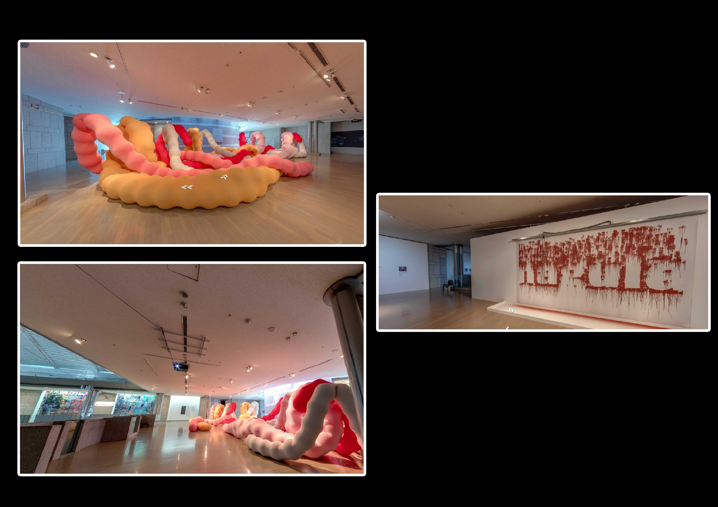 Eva Fabregas. «Tangles» (2020); Robert Andrew. «A Connective Reveal-Nagula» (2020). Courtesy: Yokohama Triennale 2020; Yokohama Museum of Art.