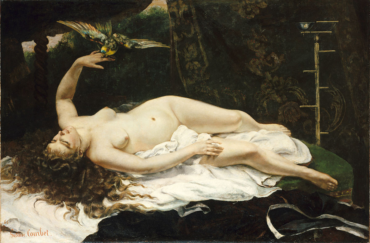 «Женщина с&nbsp;попугаем». Густав Курбе. 1866 // The Metropolitan Museum of Art