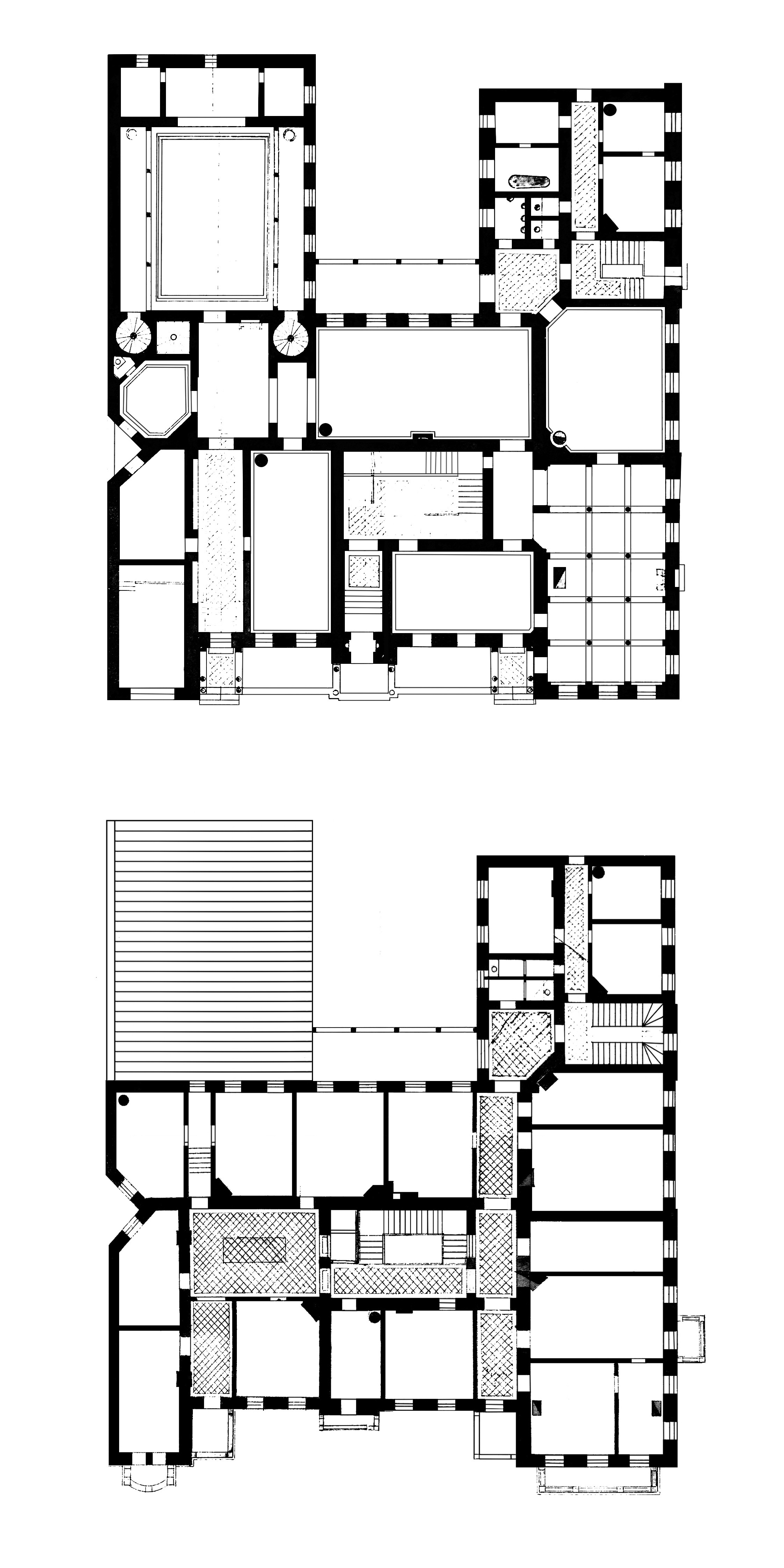 Планы первого и&nbsp;второго этажей гостиницы Ветцель. Изображение: german-georgian.archive.ge