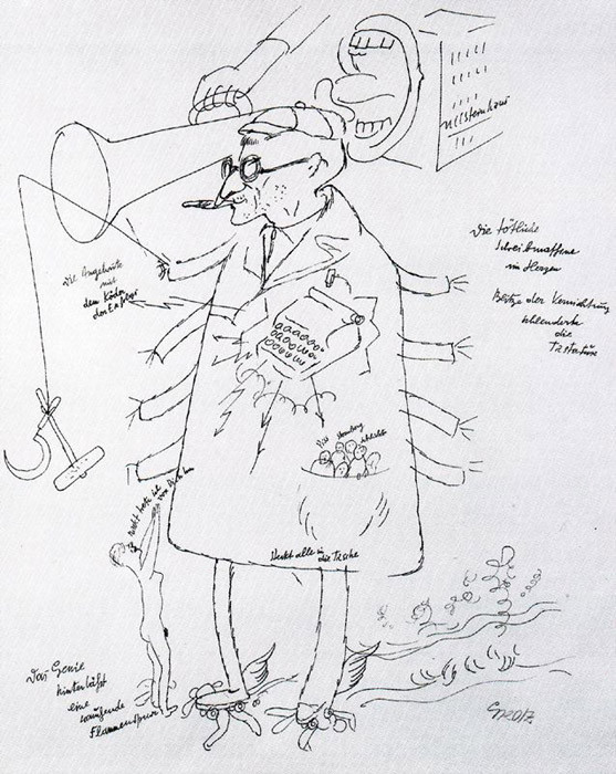 Георг Гросс (George Grosz). Bertolt Brecht. 1927