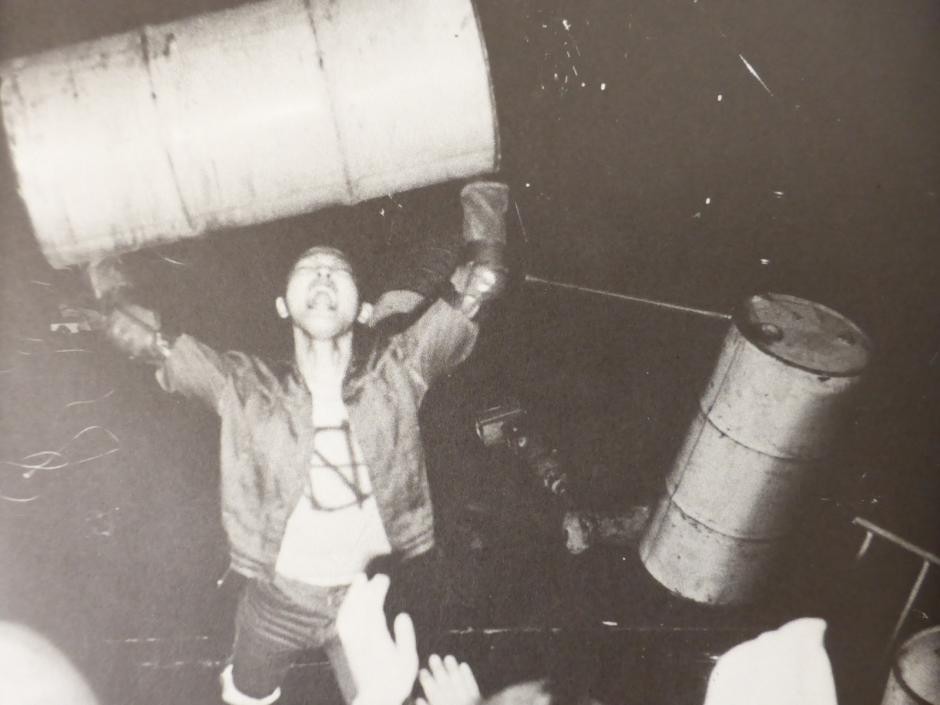 Hanatarash at La Mama, Tokyo, 1985. Photo by Gin Satoh