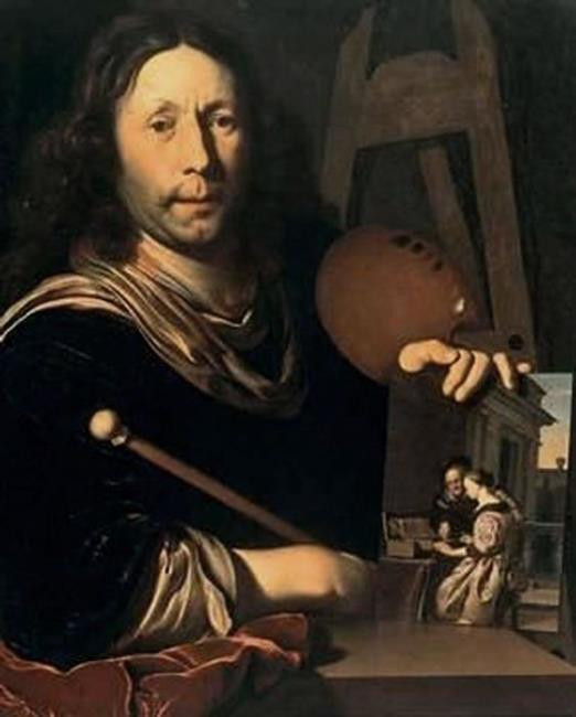 Мирис, Франс ван I Автопортрет (ок. 1677). Холст, масло. 71,5×57&nbsp;см.&nbsp;Галерея Уффици, Флоренция