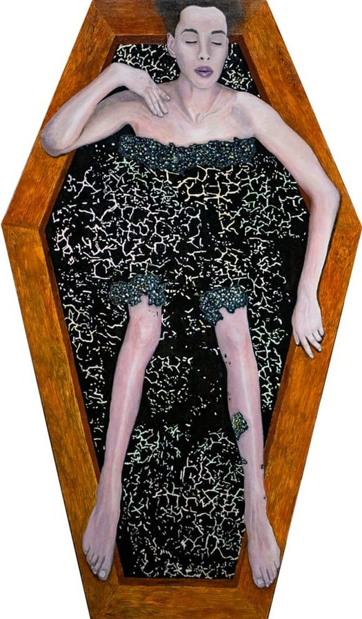 «Купание женщины» 250×100, холст, масло, 2019.   