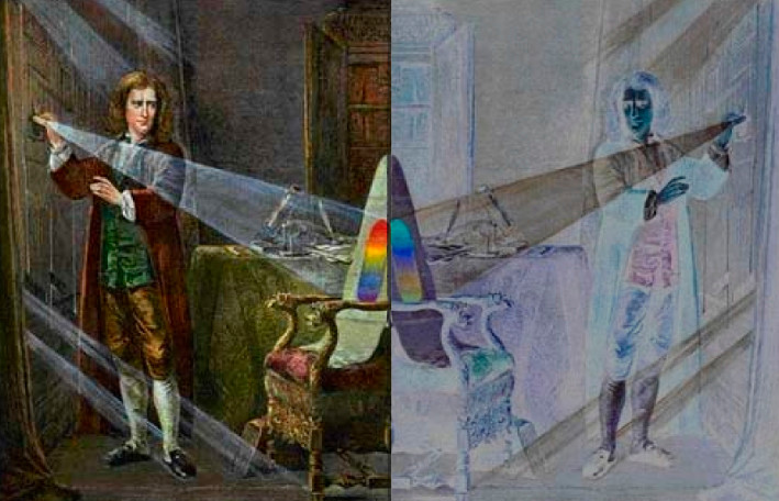 Цвет Ньютона и&nbsp;анти-цвет Гёте. Истина (сам объект)&nbsp;— цветовой круг Гёте объединение обоих концепций.