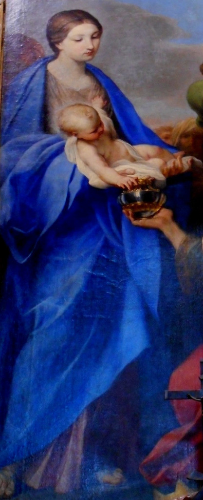 Фрагмент картины Карло Маратты «Поклонение волхвов» с&nbsp;изображением Мадонны Базилика Сан-Марко, Рим
