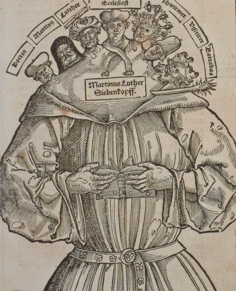 1. Иоанн Кохлеус. Семь голов Мартина Лютера. Лейпциг, 1529.